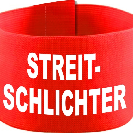 Klett-Armbinde 10 cm Höhe bedruckt mit STREITSCHLICHTER