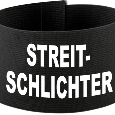 Klett-Armbinde 10 cm Höhe bedruckt mit STREITSCHLICHTER