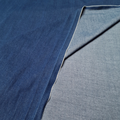 Stretch-Denim, elastischer Jeansstoff blau 9,3 oz 170 cm breit