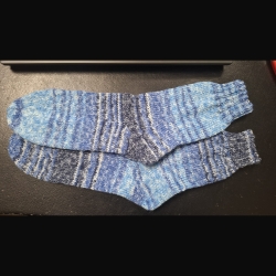 Stricksocken Gr. 40 handgestrickt Wollsocken Schurwolle/Polyamid