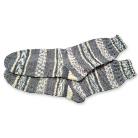 Stricksocken Gr. 40 handgestrickt Wollsocken Schurwolle/Polyamid
