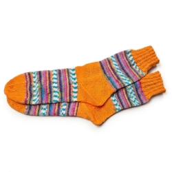 Stricksocken Gr. 41 handgestrickt Wollsocken Schurwolle/Polyamid