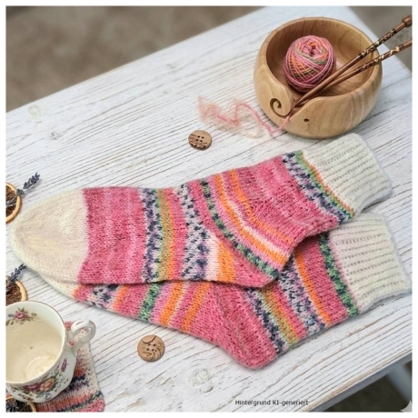 Sneakersocken Gr. 35 handgestrickt Stricksocken Wollsocken