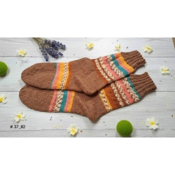 Stricksocken Gr. 37 handgestrickt Wollsocken Schurwolle/Polyamid