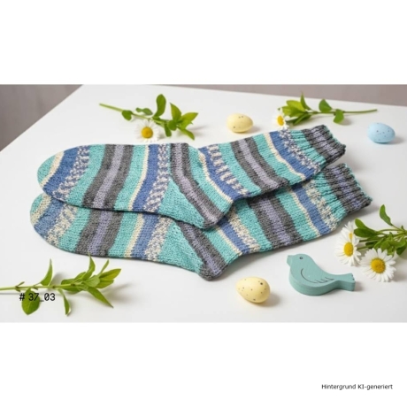 Stricksocken Gr. 37 handgestrickt Wollsocken Schurwolle/Polyamid