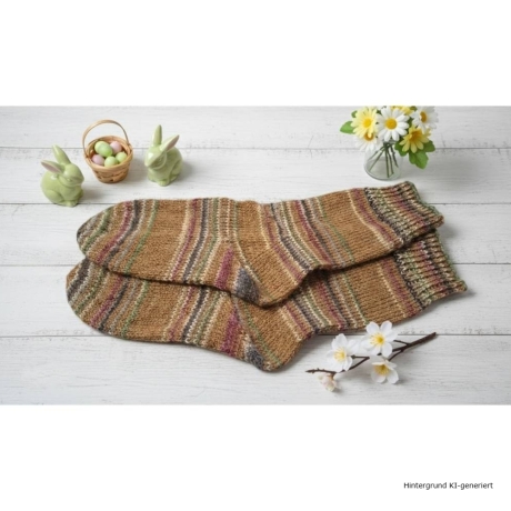 Stricksocken Gr. 37 handgestrickt Wollsocken Schurwolle/Polyamid