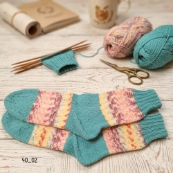 Stricksocken Gr. 40 handgestrickt Wollsocken Schurwolle/Polyamid