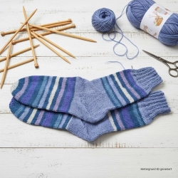Stricksocken Gr. 40 handgestrickt Wollsocken Schurwolle/Polyamid