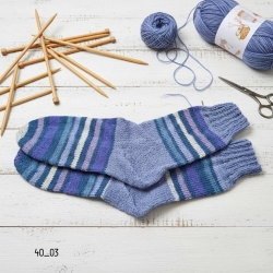 Stricksocken Gr. 40 handgestrickt Wollsocken Schurwolle/Polyamid