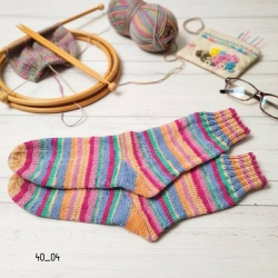 Stricksocken Gr. 40 handgestrickt Wollsocken Schurwolle/Polyamid