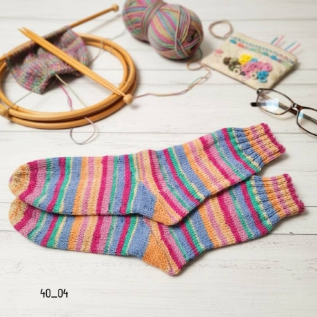 Stricksocken Gr. 40 handgestrickt Wollsocken Schurwolle/Polyamid