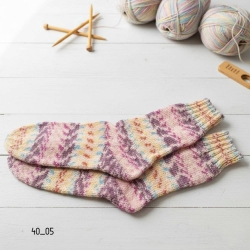 Stricksocken Gr. 40 handgestrickt Wollsocken Schurwolle/Polyamid