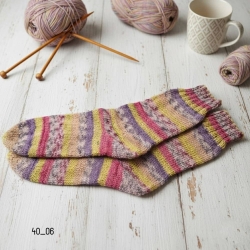 Stricksocken Gr. 40 handgestrickt Wollsocken Schurwolle/Polyamid