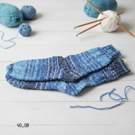 Stricksocken Gr. 40 handgestrickt Wollsocken Schurwolle/Polyamid