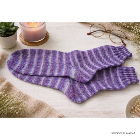 Stricksocken Gr. 41 handgestrickt Wollsocken Schurwolle/Polyamid