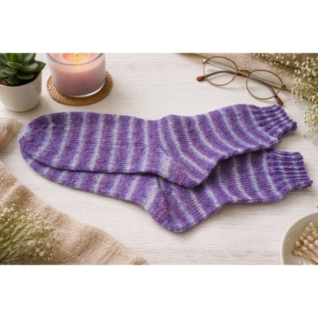 Stricksocken Gr. 41 handgestrickt Wollsocken Schurwolle/Polyamid