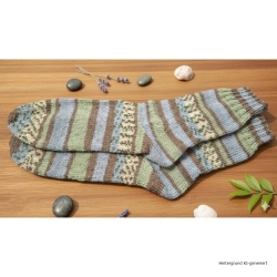 Stricksocken Gr. 42 handgestrickt Wollsocken Schurwolle/Polyamid