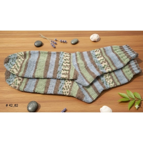 Stricksocken Gr. 42 handgestrickt Wollsocken Schurwolle/Polyamid