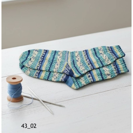 Stricksocken Gr. 43 handgestrickt Wollsocken Schurwolle/Polyamid