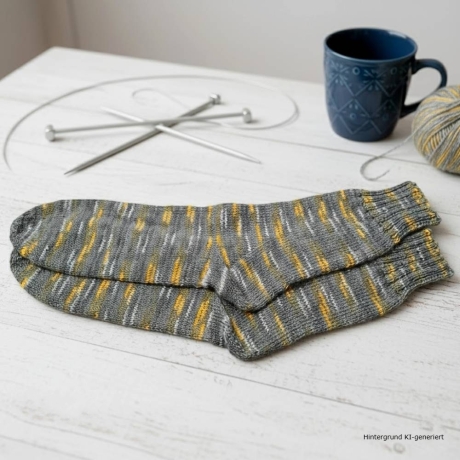 Kaschmir Wollsocken Größe 45 – Handgestrickte Stricksocken