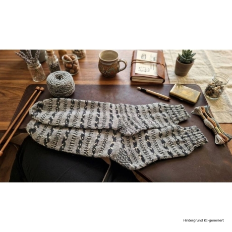 Wollsocken Gr. 46 handgestrickt Stricksocken Schurwolle