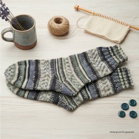 Stricksocken, Größe 36, Schurwolle/Polyamid, handgestrickt