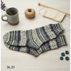 Stricksocken, Größe 36, Schurwolle/Polyamid, handgestrickt
