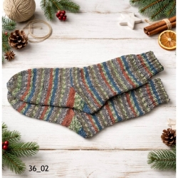 Stricksocken, Größe 36, Schurwolle/Polyamid, handgestrickt