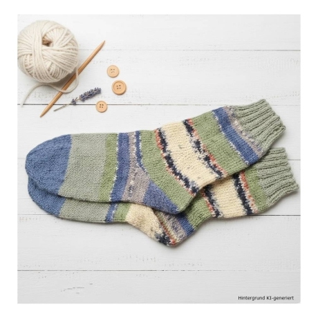 Stricksocken, Größe 36, Schurwolle/Polyamid, handgestrickt