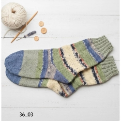 Stricksocken, Größe 36, Schurwolle/Polyamid, handgestrickt