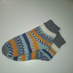 Sneakersocken Gr. 35 handgestrickt Stricksocken Wollsocken