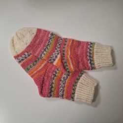 Sneakersocken Gr. 35 handgestrickt Stricksocken Wollsocken