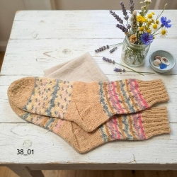 Stricksocken Gr. 38 handgestrickt Wollsocken Schurwolle/Polyamid