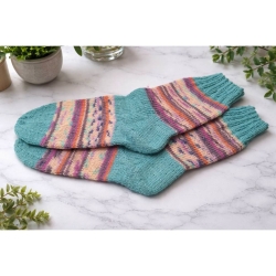 Stricksocken Gr. 38 handgestrickt Wollsocken Schurwolle/Polyamid