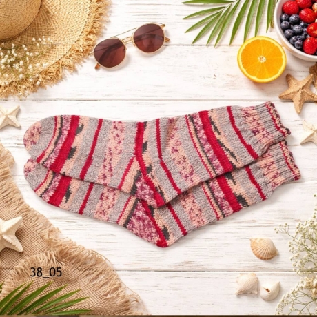 Stricksocken Gr. 38 handgestrickt Wollsocken Schurwolle/Polyamid