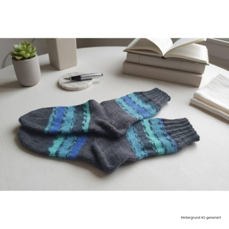 Stricksocken Gr. 38 handgestrickt Wollsocken Schurwolle/Polyamid