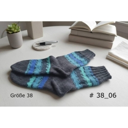 Stricksocken Gr. 38 handgestrickt Wollsocken Schurwolle/Polyamid