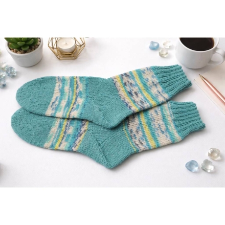 Stricksocken Gr. 38 handgestrickt Wollsocken Schurwolle/Polyamid