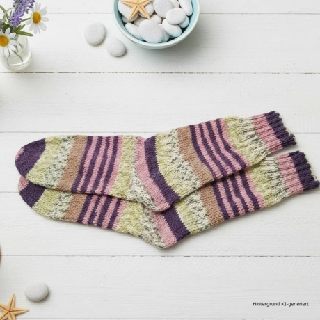 Stricksocken Gr. 38 handgestrickt Wollsocken Schurwolle/Polyamid