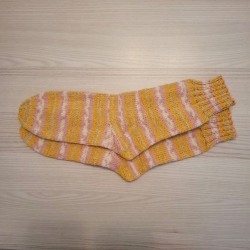 Stricksocken Gr. 39 handgestrickt Wollsocken Schurwolle/Polyamid