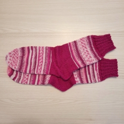 Stricksocken Gr. 39 handgestrickt Wollsocken Schurwolle/Polyamid