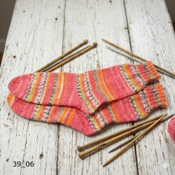 Stricksocken Gr. 39 handgestrickt Wollsocken Schurwolle/Polyamid