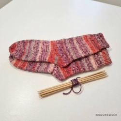 Stricksocken Gr. 39 handgestrickt Wollsocken Schurwolle/Polyamid