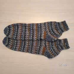 Sneakersocken Gr. 46 handgestrickt Stricksocken Wollsocken