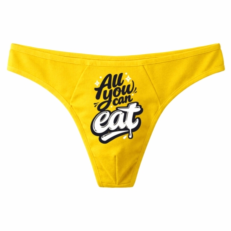 Herren String Tanga bedruckt mit ALL YOU CAN EAT