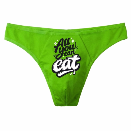 Herren String Tanga bedruckt mit ALL YOU CAN EAT