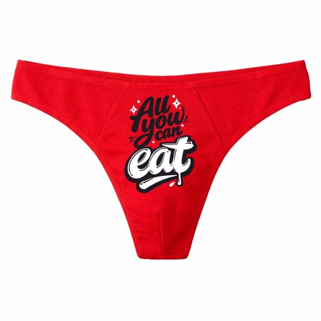 Herren String Tanga bedruckt mit ALL YOU CAN EAT