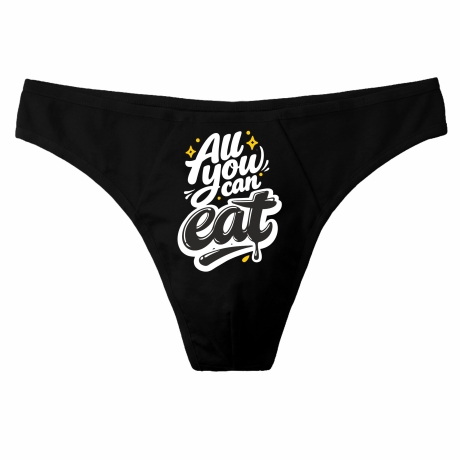 Herren String Tanga bedruckt mit ALL YOU CAN EAT
