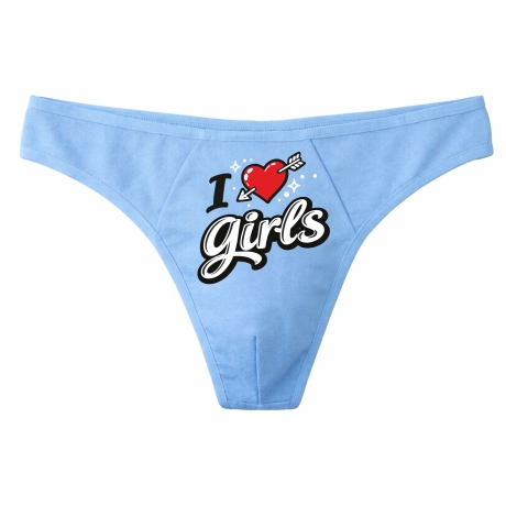 Herren String Tanga mit I LOVE GIRLS