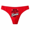 Herren String Tanga mit KANN DIESER SLIP VOLL SÜNDE SEIN